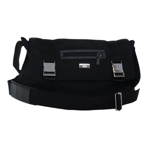 GUCCI Shoulder Bag Nylon Black Silver 122374 Auth - Picture 1 of 16